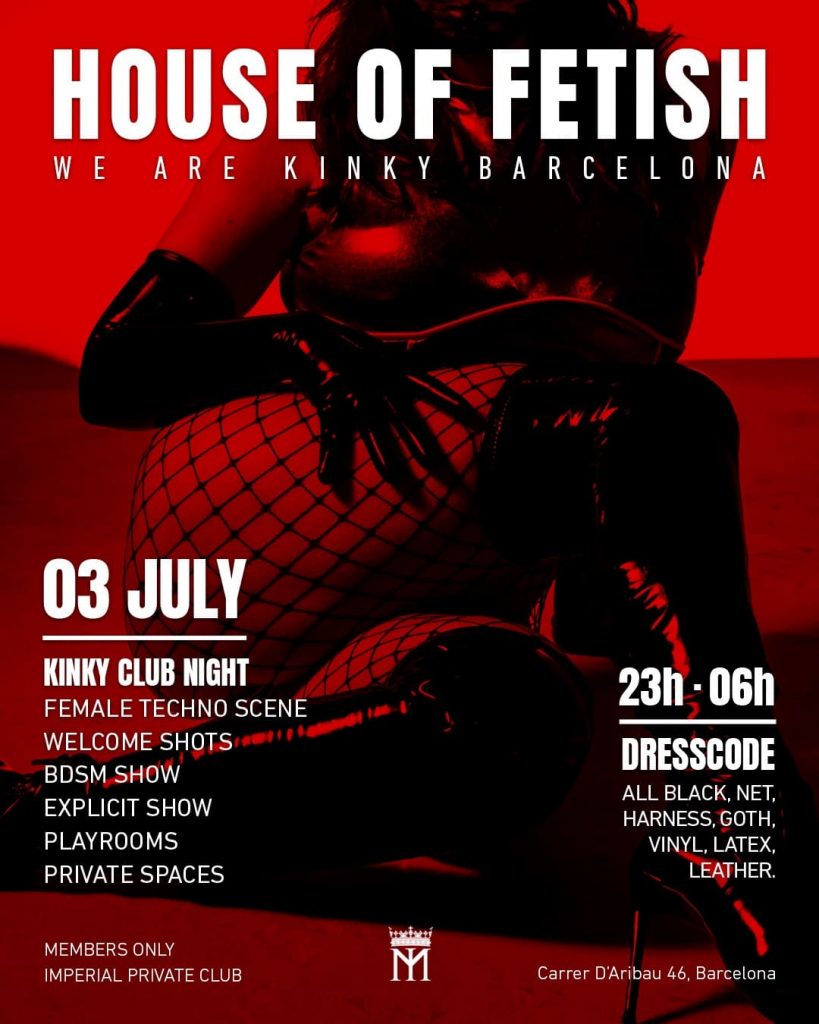 House of Fetish event poster, 3 July