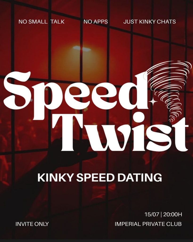 Speed Twist kinky speed dating poster, 15 July